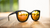 Sunglasses with Matte Black Frames and Polarized Rose Gold Lenses, Flyover