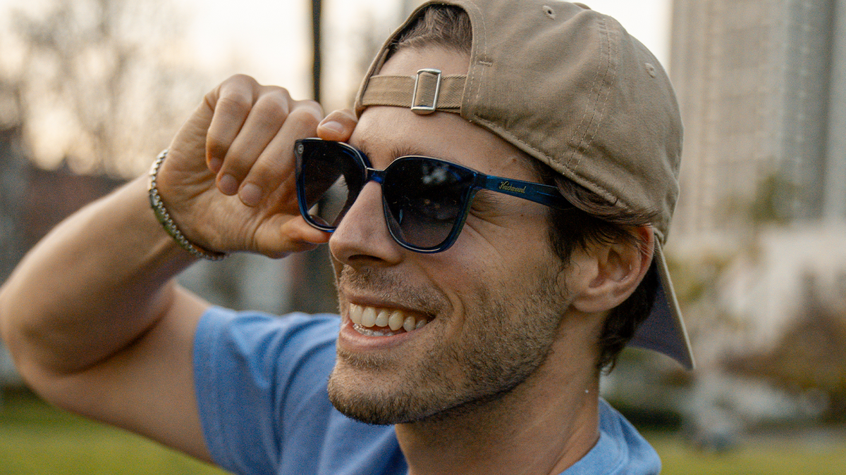 Man wearing Eclipse Cloud Catchers Sunglasses