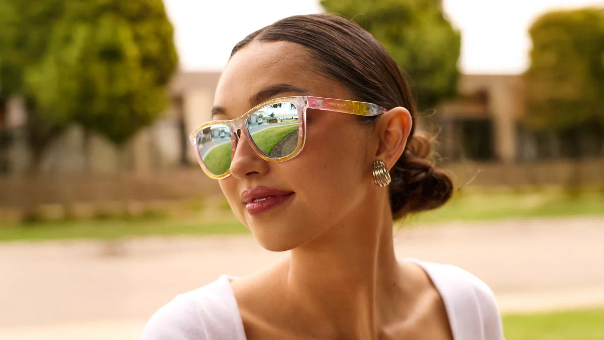 Women wearing Rainbow Sno-Cone Premiums Sunglasses