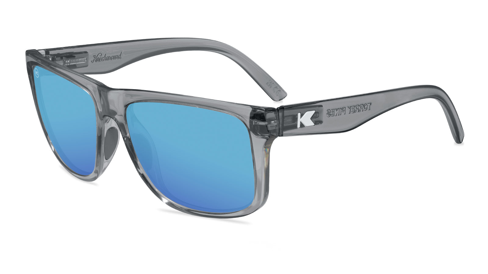Clear Grey / Aqua Torrey Pines Sport Sunglasses, Flyover