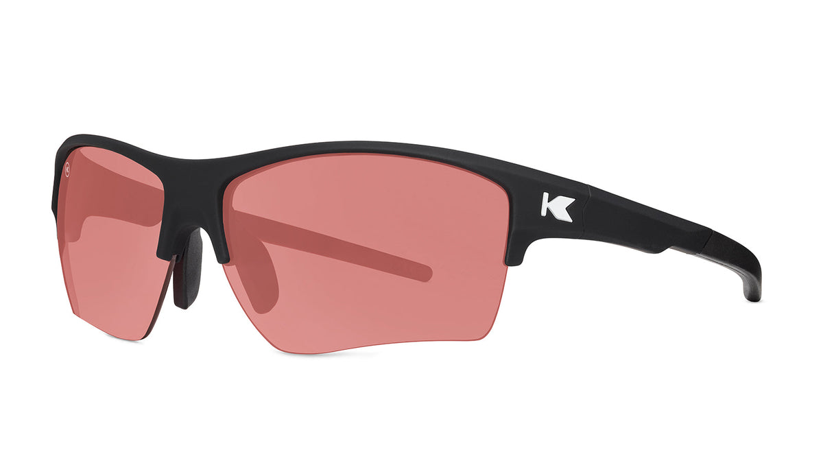 Sunglasses with Black Frame and Pink Lenses