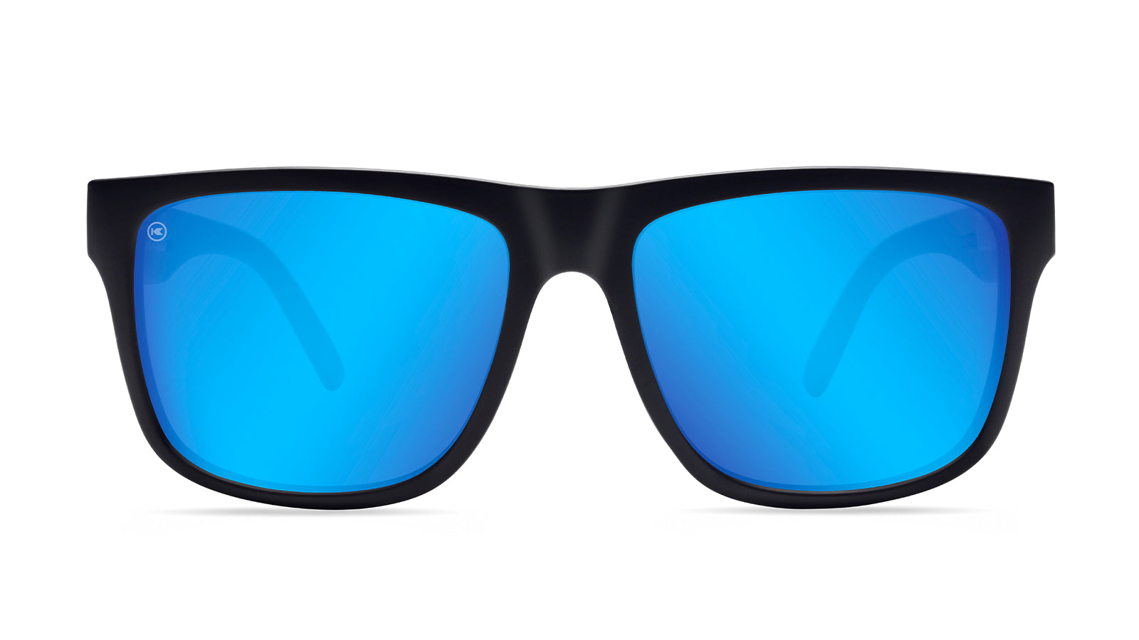 Sunglasses with Black Frames and Blue Color Enhancing Lenses
