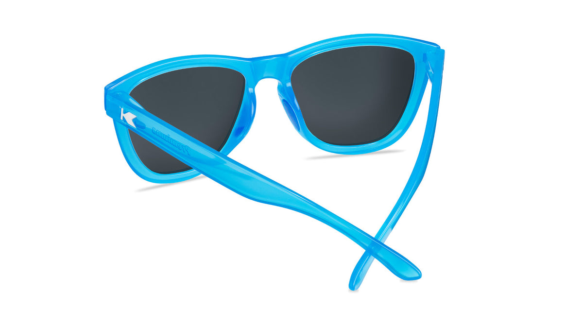 Blue Sunglasses with Polarized Rainbow Lenses