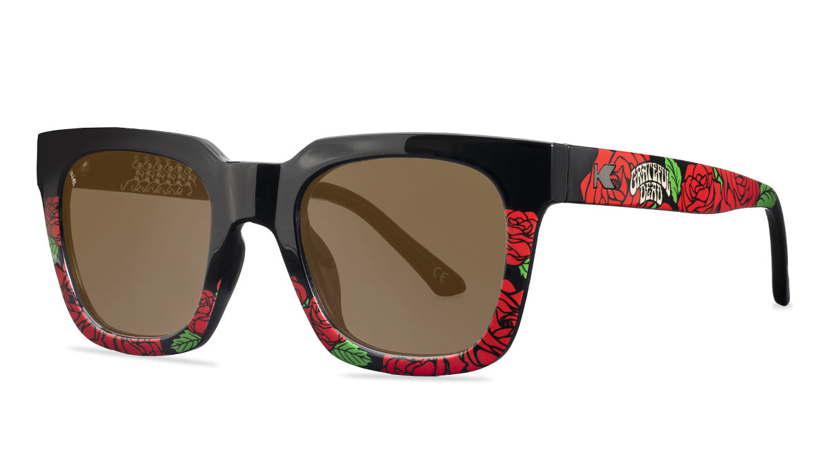 Knockaround Grateful Dead Roses Sunglasses, Threequarter