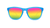 Kids Sunglasses with Glossy Blue Frame and Rainbow Lenses, Flyover
