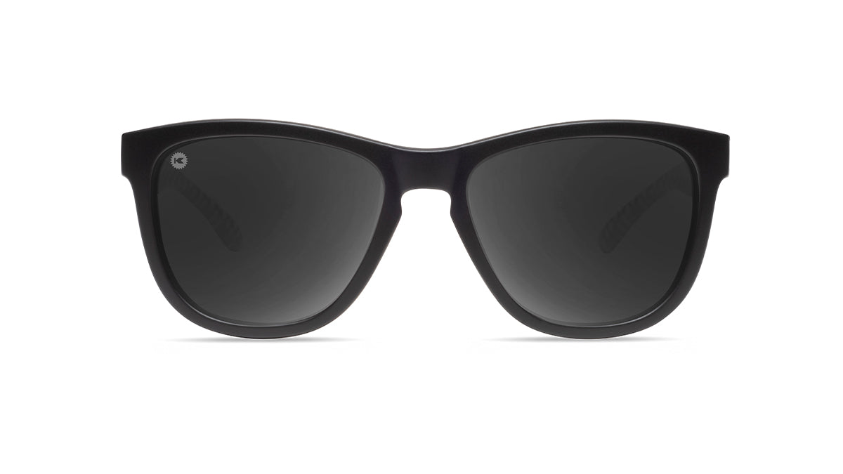 Kids Sunglasses with glossy Fronts and Checkerboard Arms with Polarized Black Smoke Lenses, Flyover
