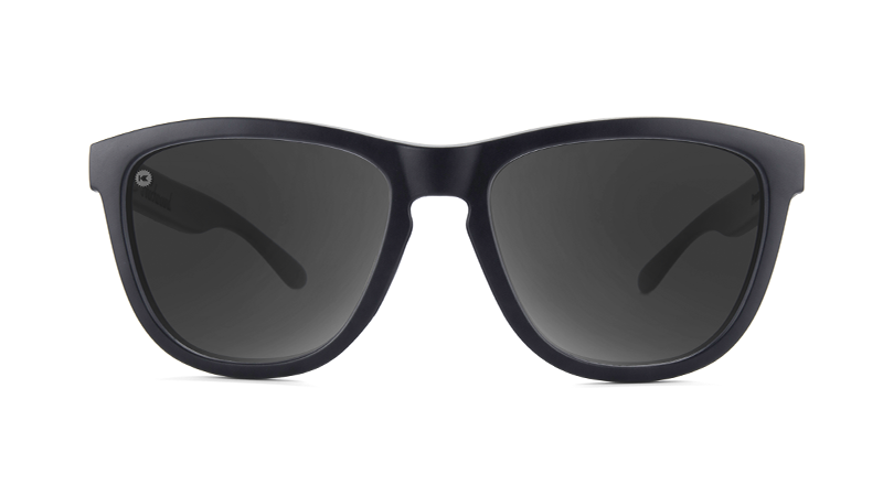 Sunglasses with Matte Black Frame and Black Smoke Lenses, Flyover