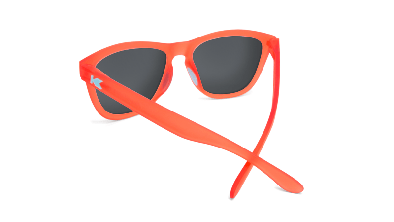 Sport Sunglasses with Fruit Punch Red Frames and Polarized Aqua Lenses, Back