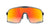 Sport Sunglasses with Clear Grey Frames and Red Sunset Lenses, Flyover