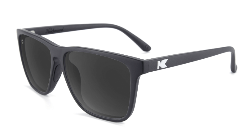 Fast Lane Matte Black Sunglasses with Smoke Lenses by Knockaround