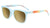 Sunglasses with Light Blue Frames and Polarized Gold Lenses, Flyover
