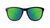 Premiums Sunglasses with Matte Black Frames and Green Moonshine Mirrored Lenses, Flyover