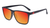 Sunglasses with Matte Black Frames and Polarized Red Sunset Lenses, Flyover