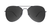 Sunglasses with Black Metal Frame and Polarized Black Smoke Lenses, Flyover