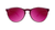 Sunglasses with Burgundy Watermelon Geode Frames and Polarized Fuchsia Lenses, Flyover