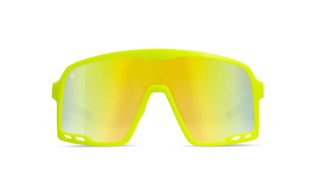 Kids Sport Sunglasses with Neon Yellow Frames and Yellow Lenses, Flyover