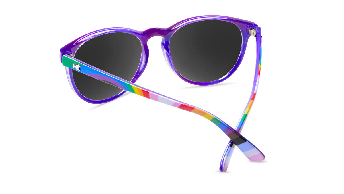 Sunglasses with Loud and Proud Frames and Polarized Black Smoke Lenses, Back