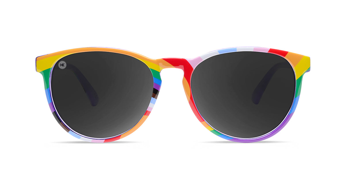 Sunglasses with Loud and Proud Frames and Polarized Black Smoke Lenses, Flyover