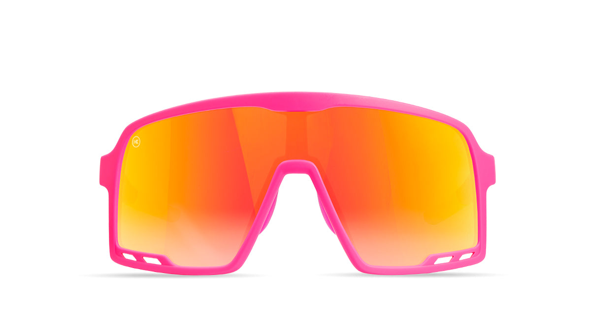Kids Sunglasses with Hot Pink Frames and Red Sunset Lenses, Flyover