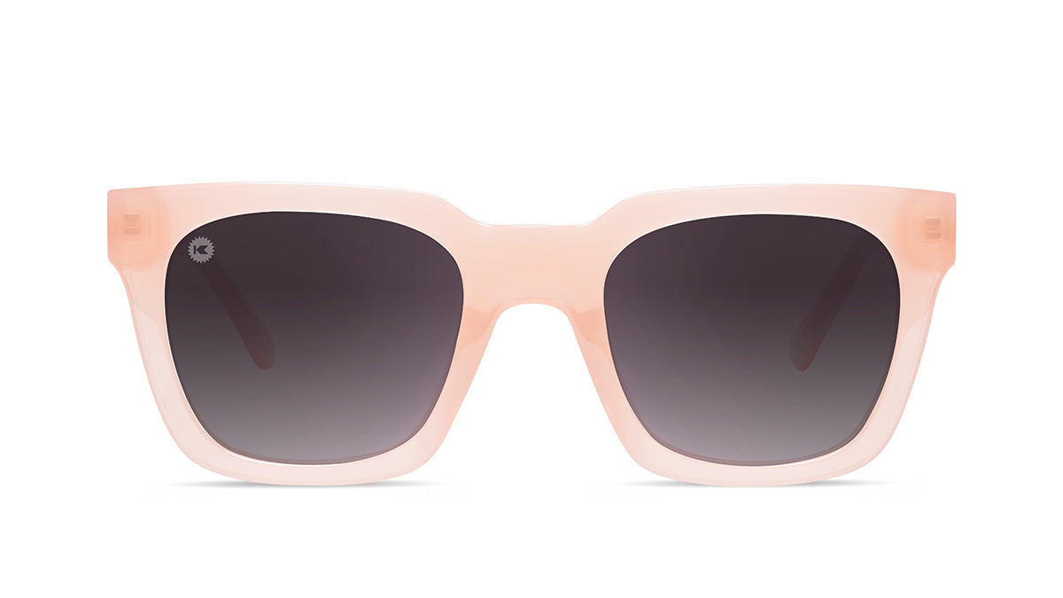 Sunglasses with Vintage Rose Frames and Polarized Smoke Gradient Lenses, Flyover